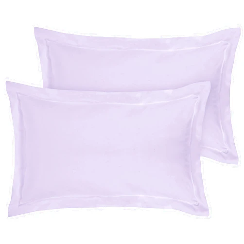Royale Linens Pillow Shams 2 Pack Standard Size 20x26 Inch - Brushed 1800 Microfiber - Bed Pillow Shams, Wrinkle & Fade Resistant Soft and Cozy -Back Overlap Closure - Oxford Pillowcase (Std,Lavender)