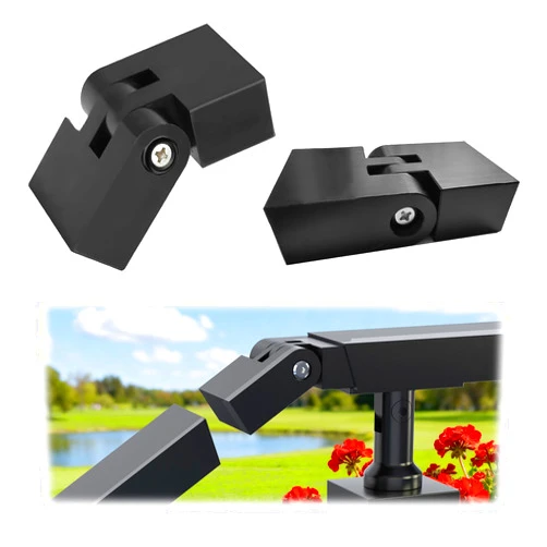 Zylorix 2Pack 180° Adjustable Vertical Pivot Connector with Screws for Level-to-Stair Cable Railing System, 2.36