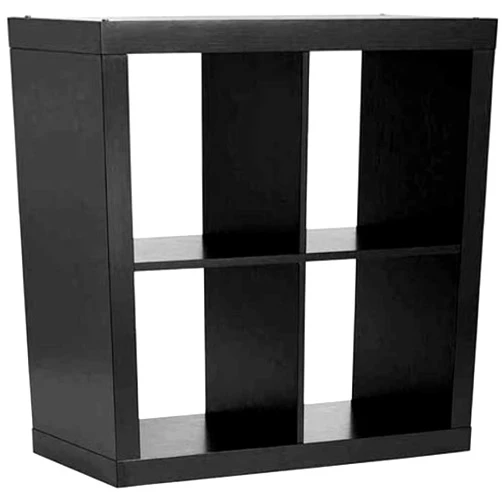 Better Homes & Gardens Better Homes and Gardens Bookshelf Square Storage Cabinet 4-Cube Organizer (Solid Black)