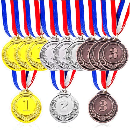 Shindel 12PCS Winner Award Medals, 1st, 2nd, 3rd (Gold, Silver, Bronze) Metal Medals for Sports, Competitions, Party, Spelling Bees, Olympic Style, 2 Inches