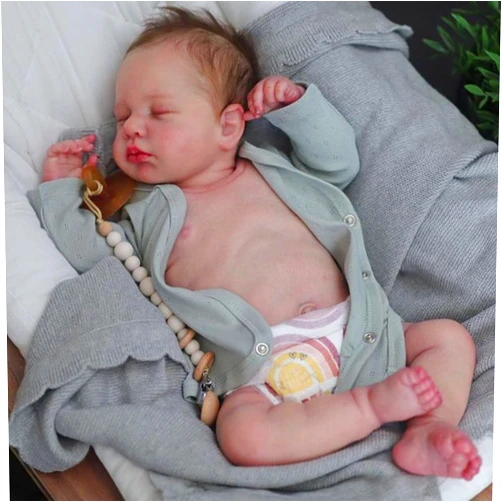 Angelbaby Reborn Baby Dolls 19inch Soft Silicone Full Body Lifelike Sleeping Newborn Boy Doll That Look Real Anatomically Correct Babies with Visible Veins Realistic Dolls
