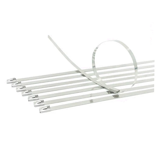 Ezitown 100 Pcs Cable Ties 7.9 Inch Self-locking Heavy Duty Stainless Steel Metal Cable Lock Tie