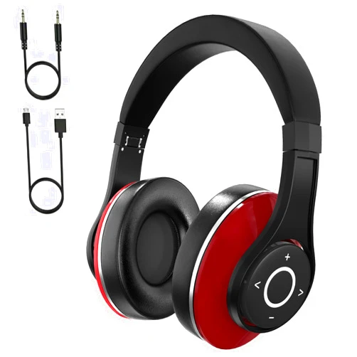 Voistek Over Ear Bluetooth Headphones Wireless, Dual 50mm & 6 Drivers, 0.38lb Lightweight Foldable Design, 40H Playtime with ANC Mic, Memory Foam Earpads for Commuting Gym Running Travel