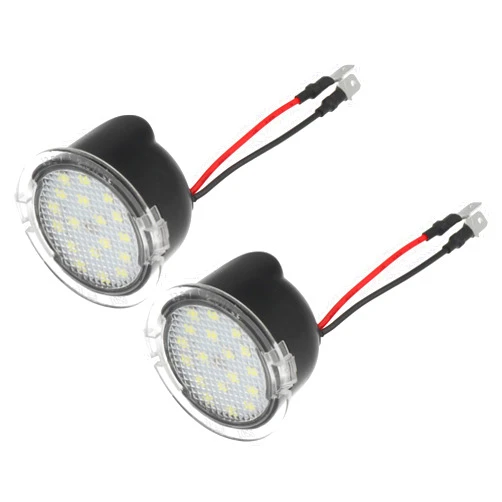 X AUTOHAUX 1 Pair Side Mirror Puddle Light LED Lamp Left and Right Side White Light Fit for Ford Edge for Toyota Tundra 2007-2019