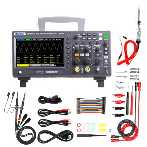 Hantek DSO2D15 Digital Storage Oscilloscope 150MHz 1GSa/s 8M,2 Channel,2CH+1CH with Signal Source