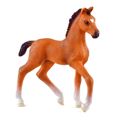 Schleich Horse Club Realistic Oldenburger Foal Baby Horse Figurine - Detailed Horse Toy, Durable for Education and Imaginative Play for Girls and Boys, Gift for Kids Ages 5+