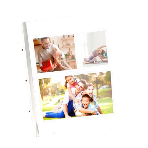XUEHU Photo Album Pages, 40 Pages 9 x 11 Inch Self Adhesive Photo Album Scrapbook Refill Pages, Double Sided Punched Photo Mounting Sheets Photo Sleeves for 3 Ring Binder Refill Photo Album Sheets
