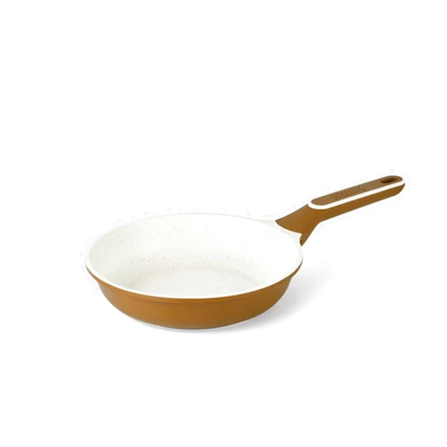 Otantik Home Otantik Non-Stick Frying Pan/Skillet Cast Aluminum - Ceramic Marble Coating - Cool Handles - PTFE & PFOA Free - Compatible with All Stovetops (Brown) (9.5 Inch)