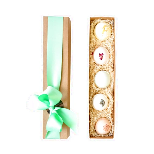 THE LITTLE FLOWER SOAP CO. EST. 2010 The Little Flower Soap Co Bath Bomb Gift Set of 5 in Macaron box Handmade natural bath bombs mothers day gift ideas for her