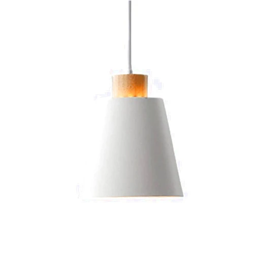 CHENKUI Modern Pendant Light Wood Handle Fixtures White Hanging Lighting Metal Pendant Lamp Indoor Living Room Adjustable E27 Chandeliers for Kitchen Island, Living Room, Bedroom, Dinning Room