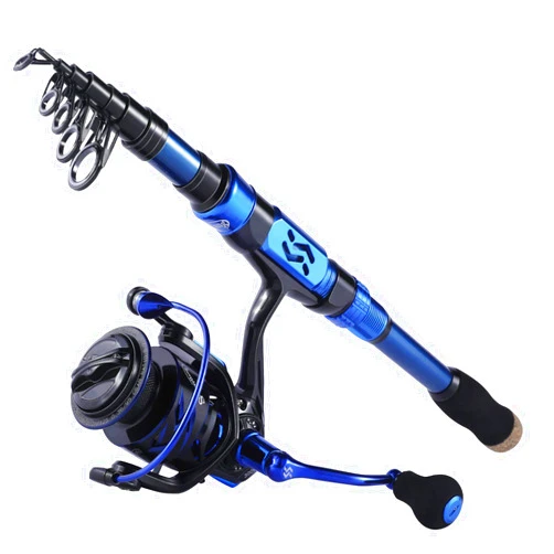 Sougayilang Fishing Rod Reel Combinations, 24 Ton Carbon Fiber, Portable Telescopic Fishing Rod Spinning Reels for Travel Saltwater Freshwater Fishing Gifts for People