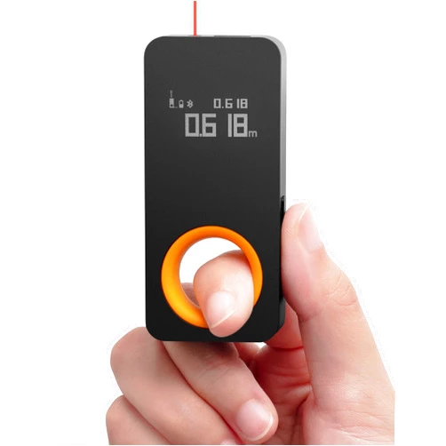 HOTO Laser Measuring Tool, 98ft Laser Distance Measure Tool ±2mm Accuracy, Compact Laser Measurement Tool with Digital OLED Display, M/in/Ft Unit Switching, Real-time Data Sync