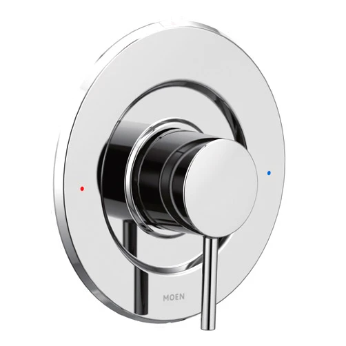 Moen Align Chrome Pressure Balancing Modern Tub and Shower Trim Kit, Featuring Bathroom Shower Lever Handle for Water Temperature Adjustment, Shower Faucet Handle (Posi-Temp Valve Required), T2191