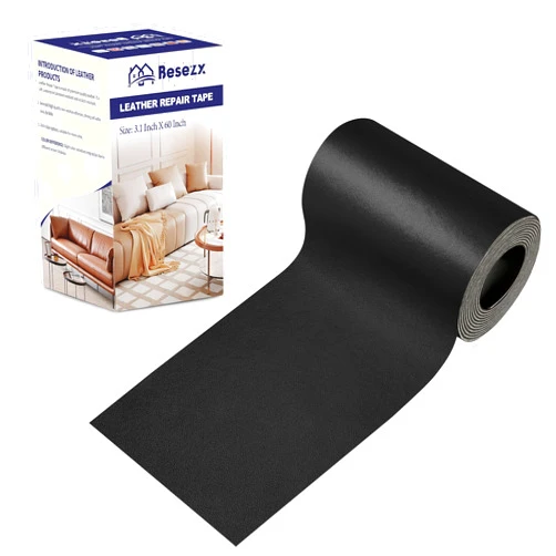 Besezx Leather Repair Patch Tape Kit, Self Adhesive Leather Repair for Furniture, Couch, Sofa, Car Seats,Office Chair,Vinyl Repair Kit.3.1inx60in