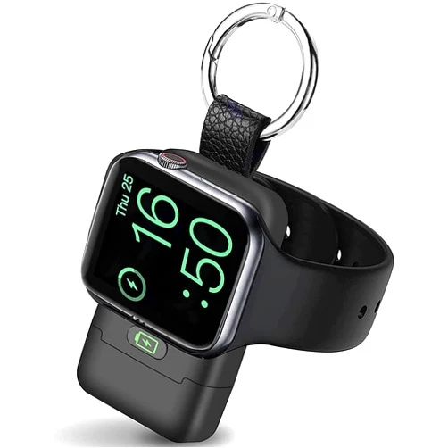 HUOTO Portable Wireless Charger for Apple Watch,HUOTO iWatch Charger 1400mAh Smart Keychain Power Bank,Portable Magnetic iWatch Charger for Apple Watch Series 9/8/7/6/SE/5/4/3/2/1/UItra/UItra 2