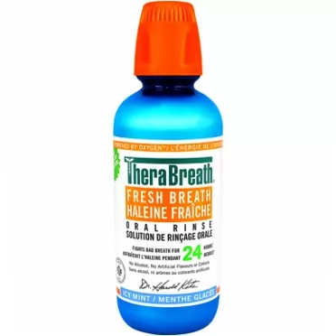 TheraBreath Fresh Breath Oral Rinse, Invigorating ICY Mint Flavor, 16 fl oz (473 ml)
