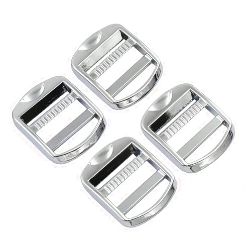 DGOL 10 pcs 1 inch Strong Heavy Shinning Zinc Alloy Ladder Lock Slider Adjustable Webbing Strap Release Buckles (Silver)