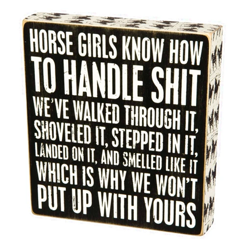 Primitives by Kathy Box Sign, Horse Girls (31184)