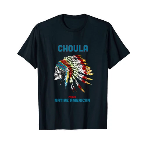 Choula Tribe Native American Indian Vintage Skull Chief T-Shirt