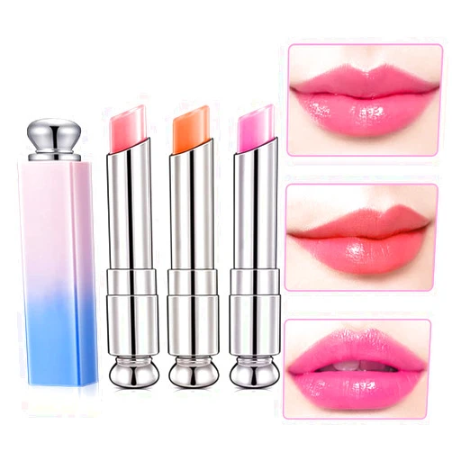 BINGBRUSH 3 Pcs Color Changing Change Lipstick Lip Balm,Korean Magic Lipstick Color Change Changing Lip Tint Tinted Stain Gloss Balm Long Lasting Waterproof Moisturizer Lipstick Set for Women