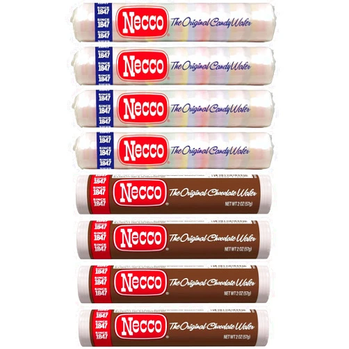 9 SHANI'S ROOTS SHOOTS 9 SHANI'S Wafers Candy Variety Pack 8 Rolls (2oz Each) 4 Chocolate & 4 Original Flavors | Classic Nostalgic Candy