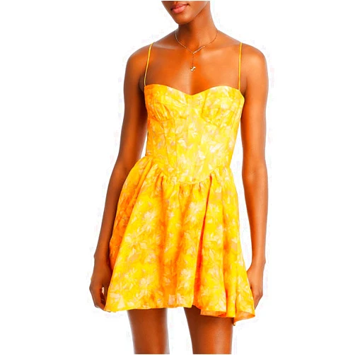 Bardot Womens Elsie Ramie Short Mini Dress