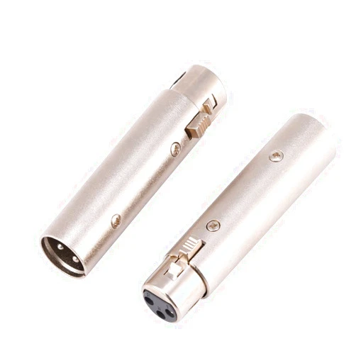 Zerone 2Pcs 3-Pin XLR Male to Female Socket Connector Audio Microphone Mic Extension Adapter Gender Changer Coupler