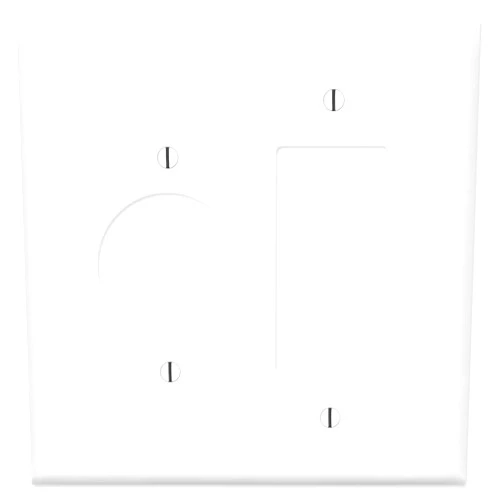 Art Plates 2 Gang Combination METAL Wall Plate - (1) Decora - GFCI - Rocker with (1) 1.406