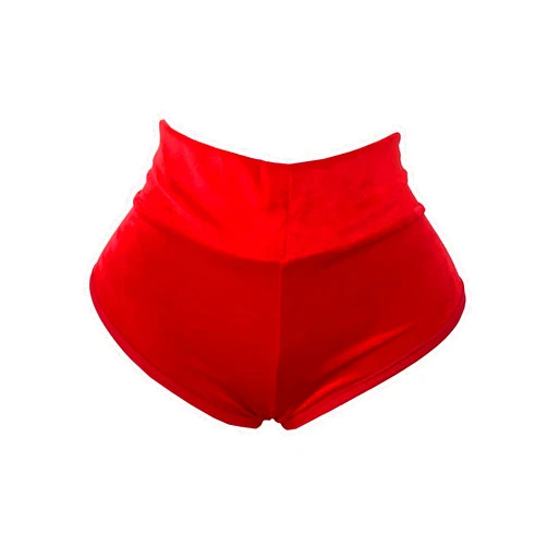 JOINFUN Women Retro Solid Silk High Waisted Scrunch Butt Lifting Booty Shorts Hot Pants
