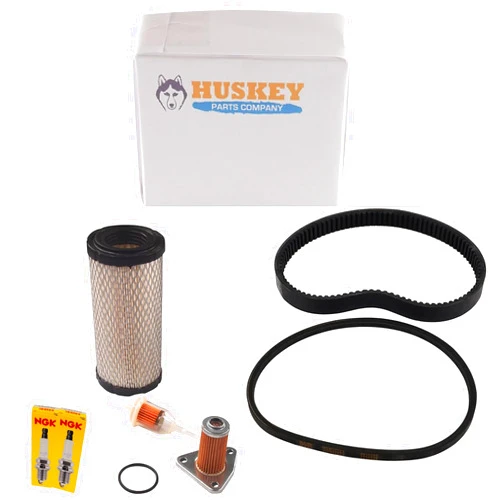 Huskey Parts Company EZGO Tune Up Kit for 2006+ TXT 4 Cycle 295/350cc Golf Cart and 1996+ ST350 4 Cycle Vehicles W/Drive Generator Belts, Air, Fuel, Oil Filter, O Ring & NGK Spark Plugs