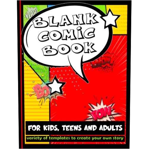 Skribent Blank Comic Book for Kids, Teens and Adults: Variety of Templates to Create your Own Story, Notebook with 150 Pages to Express Creativity