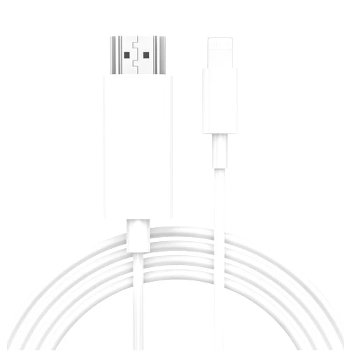 Lezaface [Apple MFi Certified] Lightning to HDMI Cable Adapter for iPhone,1080P Lightning to HDMI Digital AV Adapter HDTV Cord Compatible with iPhone 14 13 12 11 Pro Max XS XR X 8 to TV Projector Monitor-6.6ft
