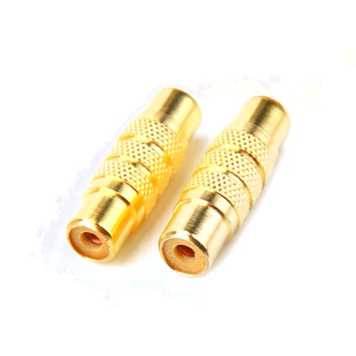 Devinal RCA Coupler, Devinal RCA Female to RCA Female Adapter Gold Plated RCA A/V Joiner Gender Changer Video Audio Converter (2 Pack)