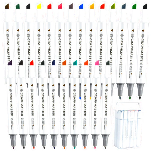 Elesunory 24 Pack Dual Tip Leather Dye Marker Pens Leather Touch up Pen Shoe Marker Leather Flow Leather Marking Pen for Furniture Scratches Shoe Repair Kit Paint Marking, 24 Colors