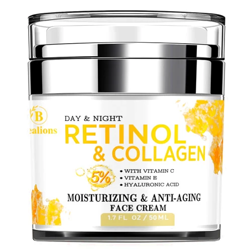 Bealions Retinol Cream Anti Aging for Face: Wrinkle Cream for Face Neck with Collagen Hyaluronic Acid - Night Moisturizer for Men Women - Facial Skin Care with Vacuum Pump for Exact Dosage