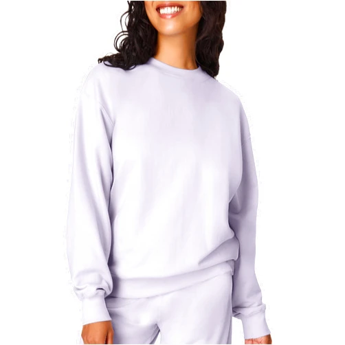 Hanes Originals Women's Fleece Sweatshirt, Midweight Sweatshirt for Women, Placed Flowers