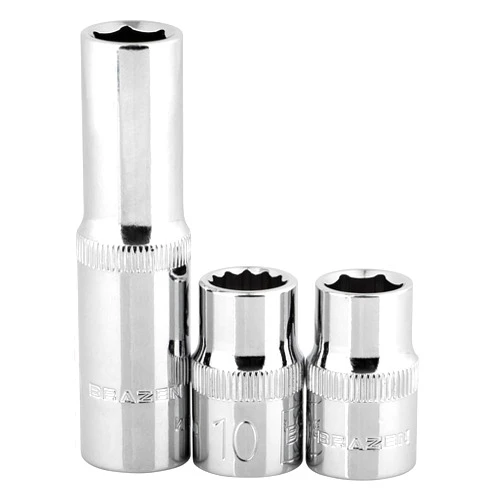BRAZEN 10mm Socket Three Pack (3/8