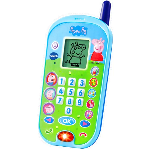 VTech Peppas Learning Phone - with Original Voices from The Peppa Pig Series and Exciting Educational Games - for Children Aged 2-5 Years
