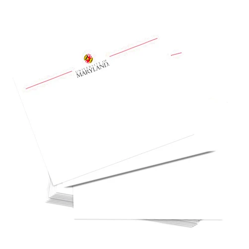 Desert Cactus University of Maryland 10 Pack Notecards Stationery Cardstock Terrapins UMD Terps Includes Envelopes Memo Party Thank You (Notecard 1b)