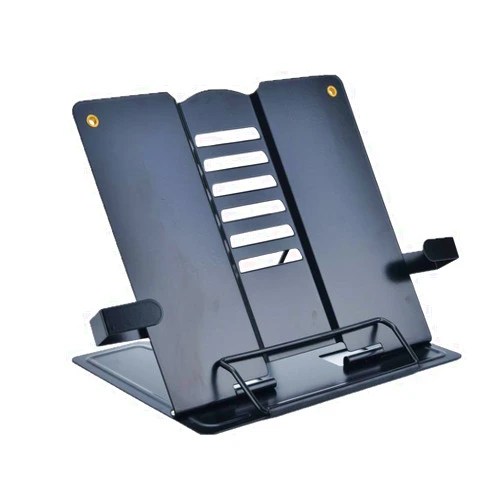 Citmage Desk Book Stand Document Holder Heavy Duty Metal Reading Stand Black for Book Magazine Menu iPad Music Score Speech Draft with 6 Adjustable Positions (Upgrade Edition)