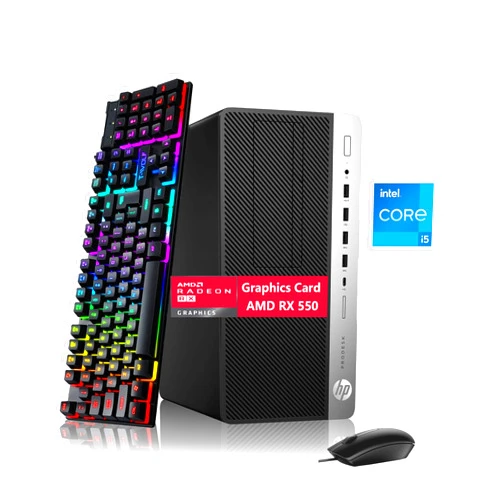 HP ProDesk 600 G4 MT Desktop Computer, Six-Core i5-8500, 16GB DDR4 RAM, 512GB SSD, AMD Radeon RX 550 4 GB, HDMI, Keyboard & Mouse, Windows 10 Pro (Renewed)