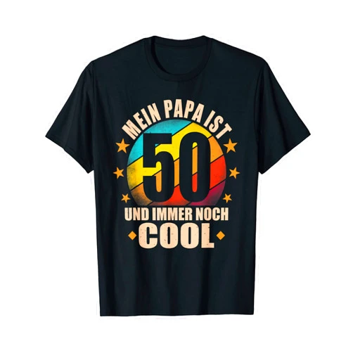 Vater Geburtstagsgeschenk für Männer Geschenke Mein Papa ist 50 und richtig cool - 50th Birthday Man T-Shirt