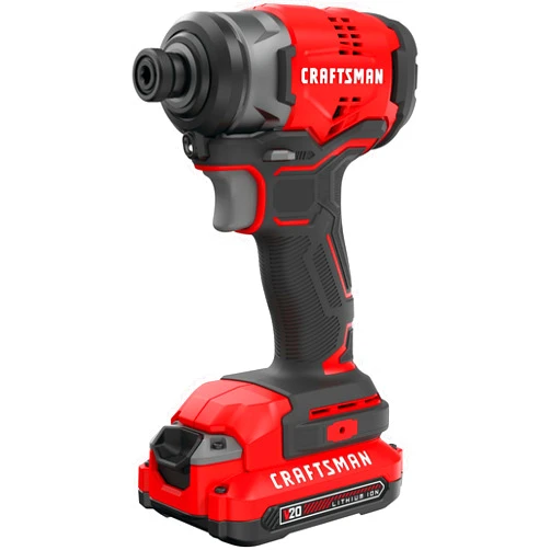 CRAFTSMAN V20 Cordless Impact Driver Kit, 1/4 inch, Battery and Charger Included (CMCF810C1)