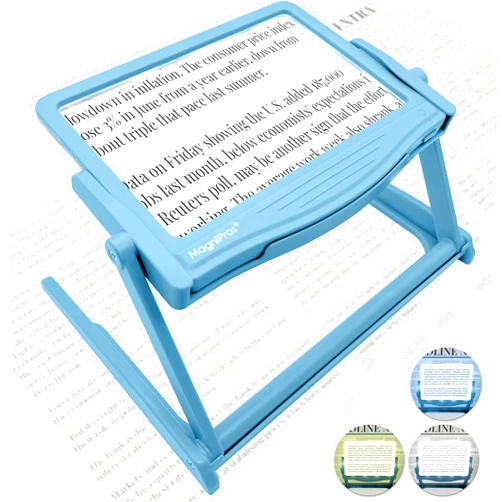 MagniPros 5X Large LED Hands-Free Full Page Magnifying Glass with Detachable Stand & 3 Color Light Modes to Reduce Eye Strain, Ideal for Reading Small Prints, Crafting, Low Vision & Seniors