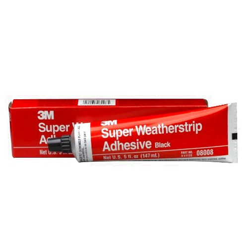 3M 08008 Super Weatherstrip Adhesive, 08008, Black, 5 oz Tube