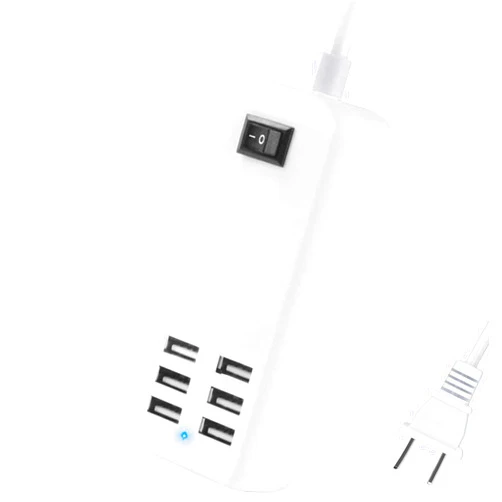 WGTCABLE 6 Ports USB Charger Hub Desktop US Plug AC Power Wall Travel Charging Adapter Slots Charging Station