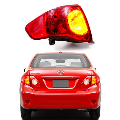 Leaptrend Left Tail Light Assembly Rear Outer Lamp Compatible with 2009-2010 Toyota Corolla Driver Side Brake Light Replace 8156002460 TO2800175
