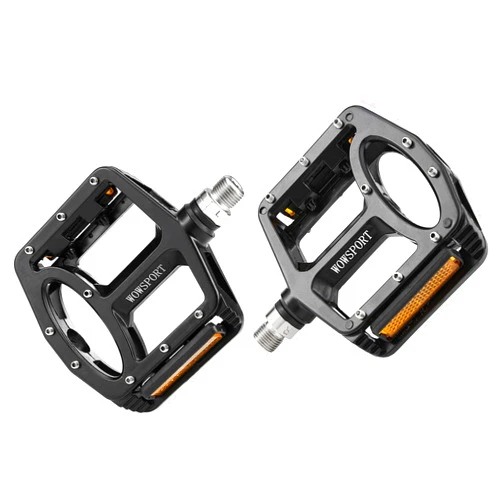 Wowsport Mountain Bike Pedals MTB Pedals Flat Pedals Aluminum 9/16 Sealed Bearing with Reflectors for BMX MTB 9/16 Bike