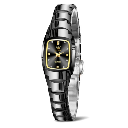 OLEVS Watches for Women Small Square Face Ladies Watches Waterproof Tungsten Steel Dainty Dress Rectangle Female Womens Wrist Watches for Small Wrists Gold/Silver/Black/Rose Gold