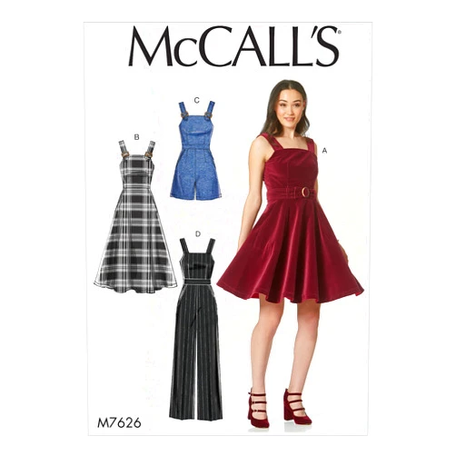 McCall's Patterns Misses' Dresses, Belt, Romper, Pockets Jumpsuit